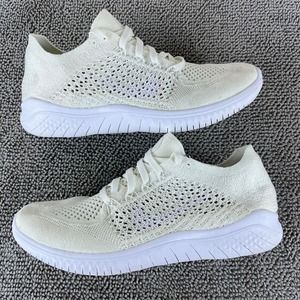 Nike Free RN Flyknit 2018 Ivory White Running Shoes Women's Size 6.5